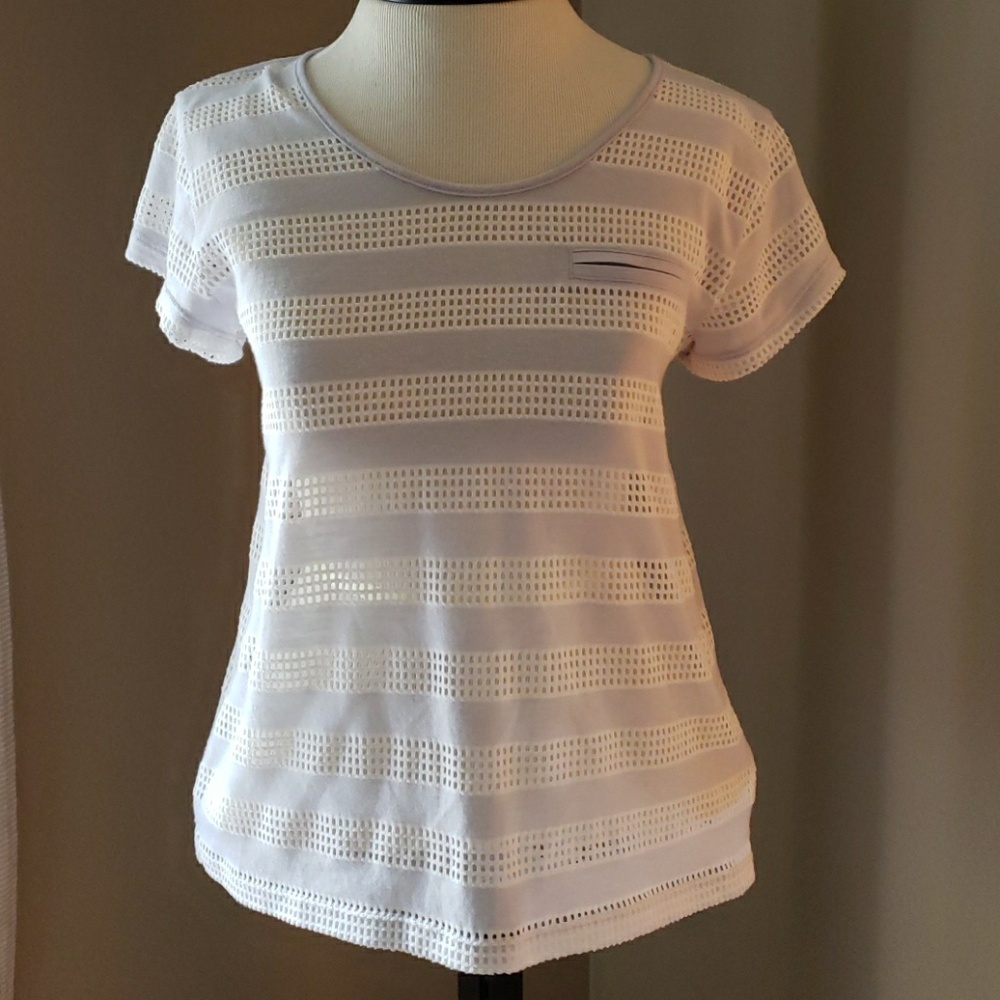 Pale blue and cream eyelet top by Converse